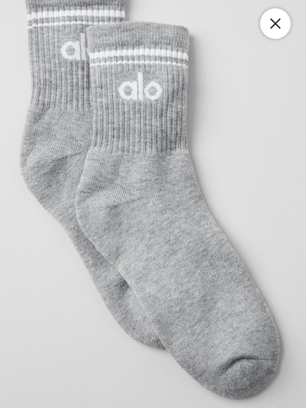 ALO Yoga Heather Grey Socks - Picture 2 of 4